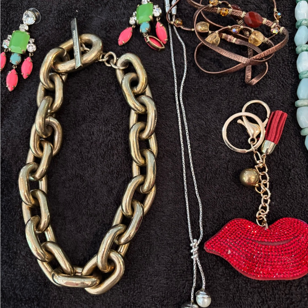Colorful Jewelry  Lot with J Crew pieces Brighton Lariat Necklace 80’s